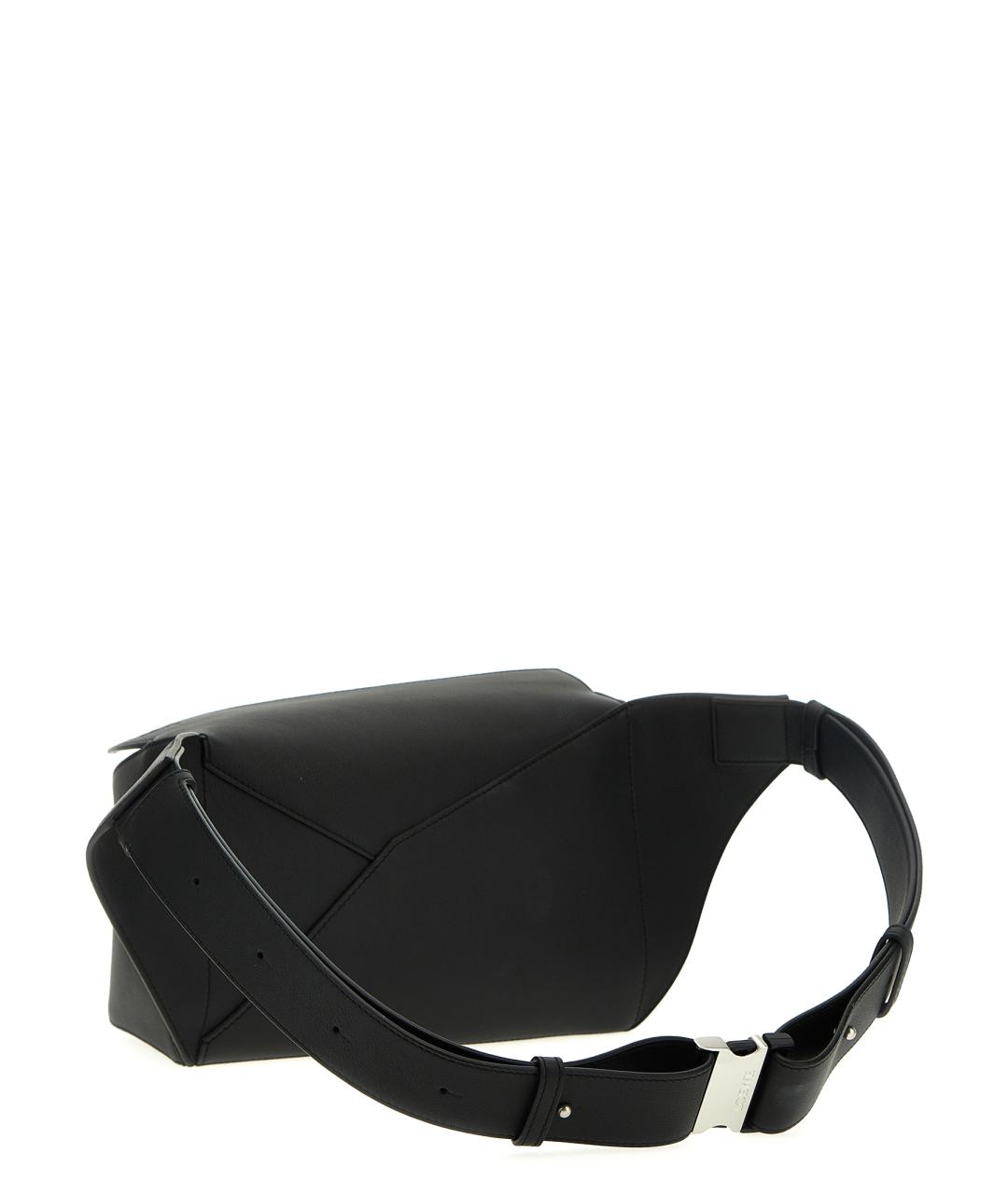 LOEWE Черная кожаная поясная сумка, фото 2