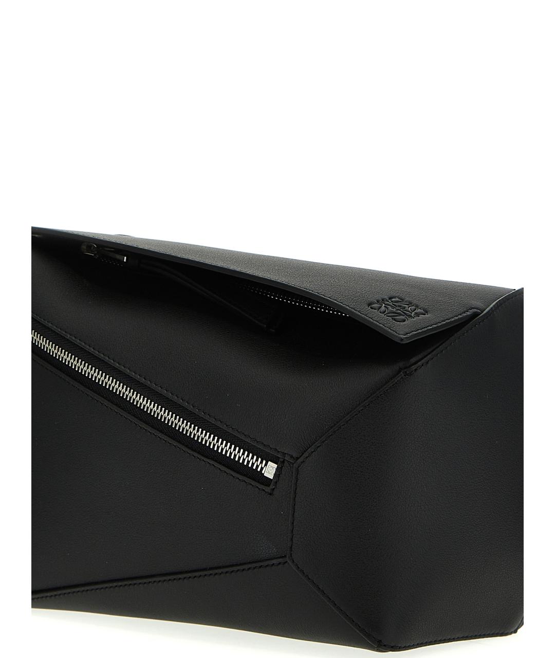 LOEWE Черная кожаная поясная сумка, фото 3