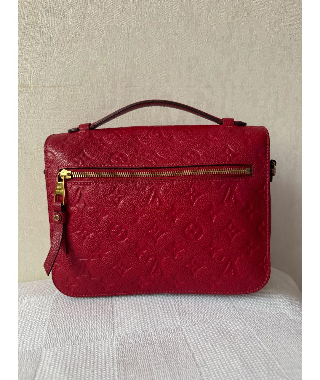 LOUIS VUITTON Красная кожаная сумка через плечо, фото 2