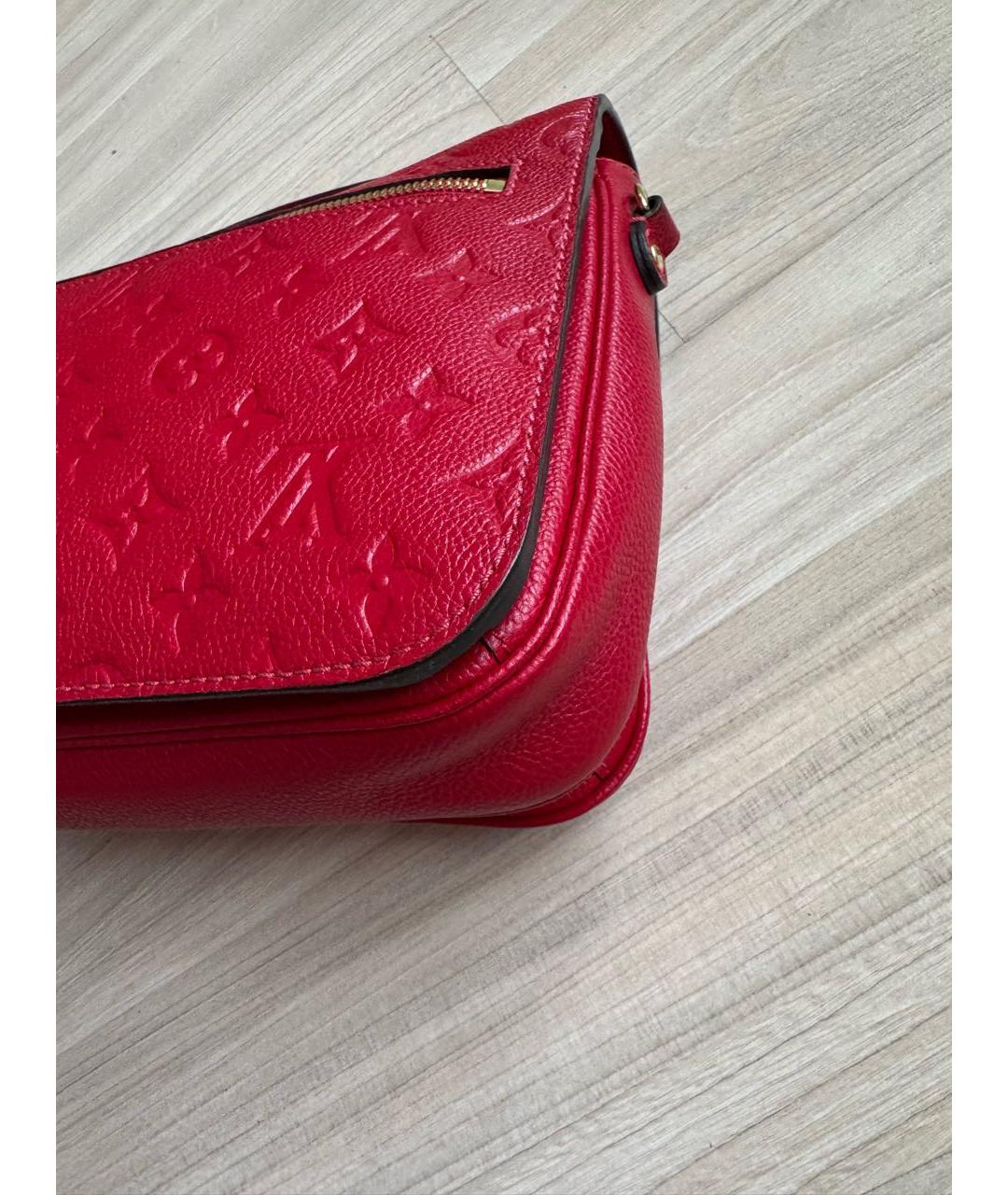 LOUIS VUITTON Красная кожаная сумка через плечо, фото 5