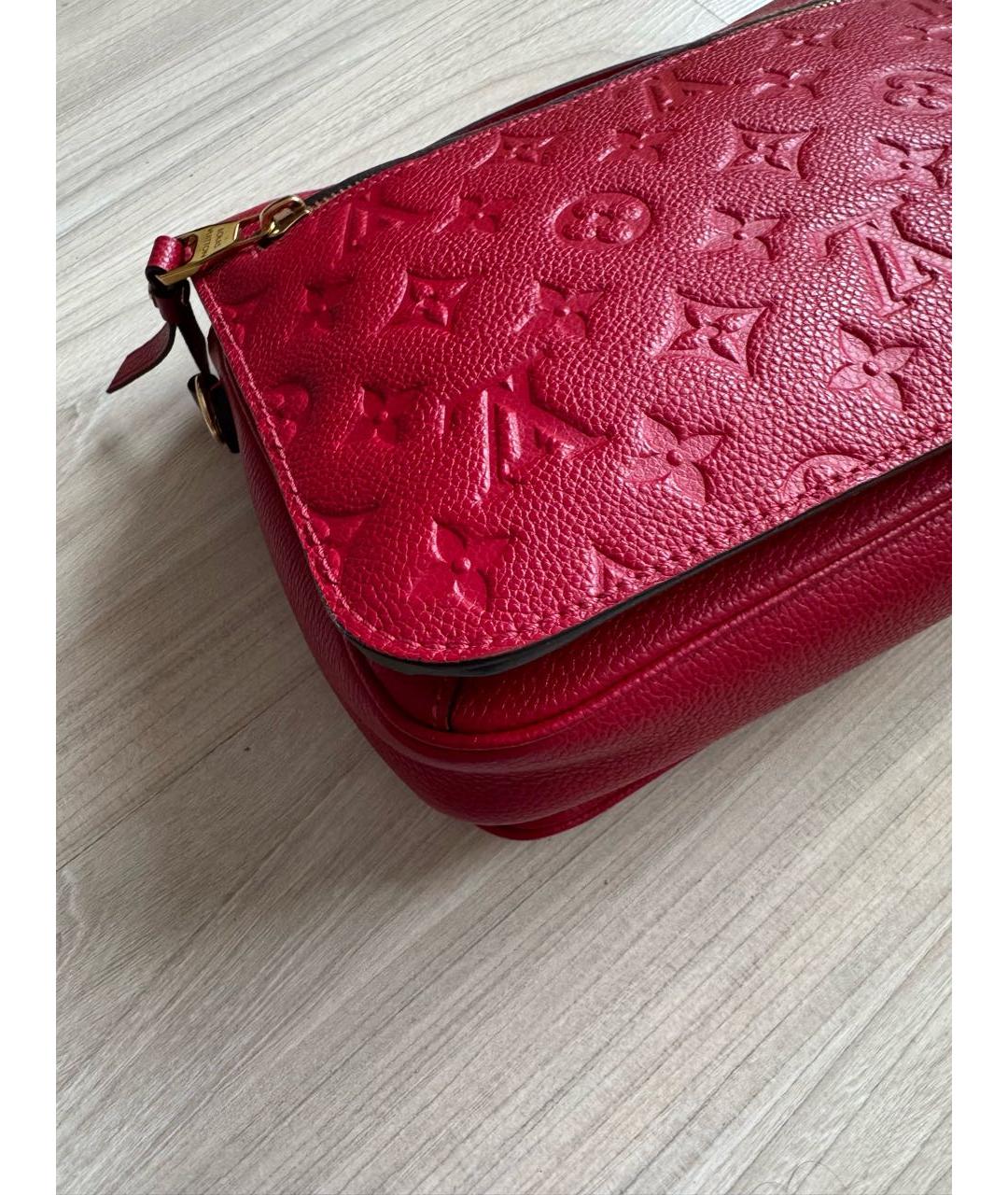 LOUIS VUITTON Красная кожаная сумка через плечо, фото 6