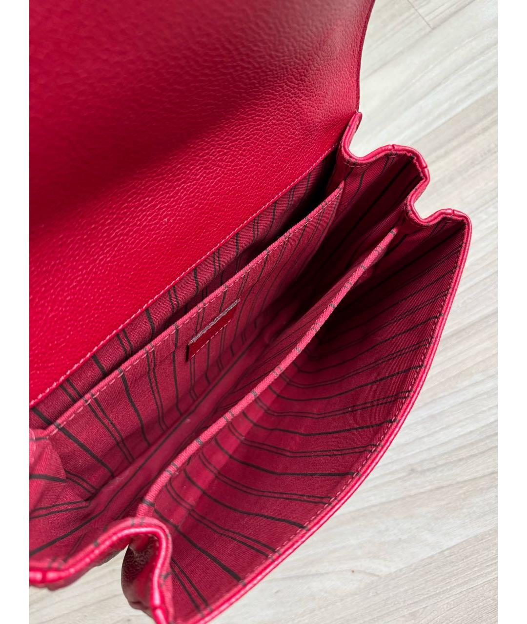 LOUIS VUITTON Красная кожаная сумка через плечо, фото 8