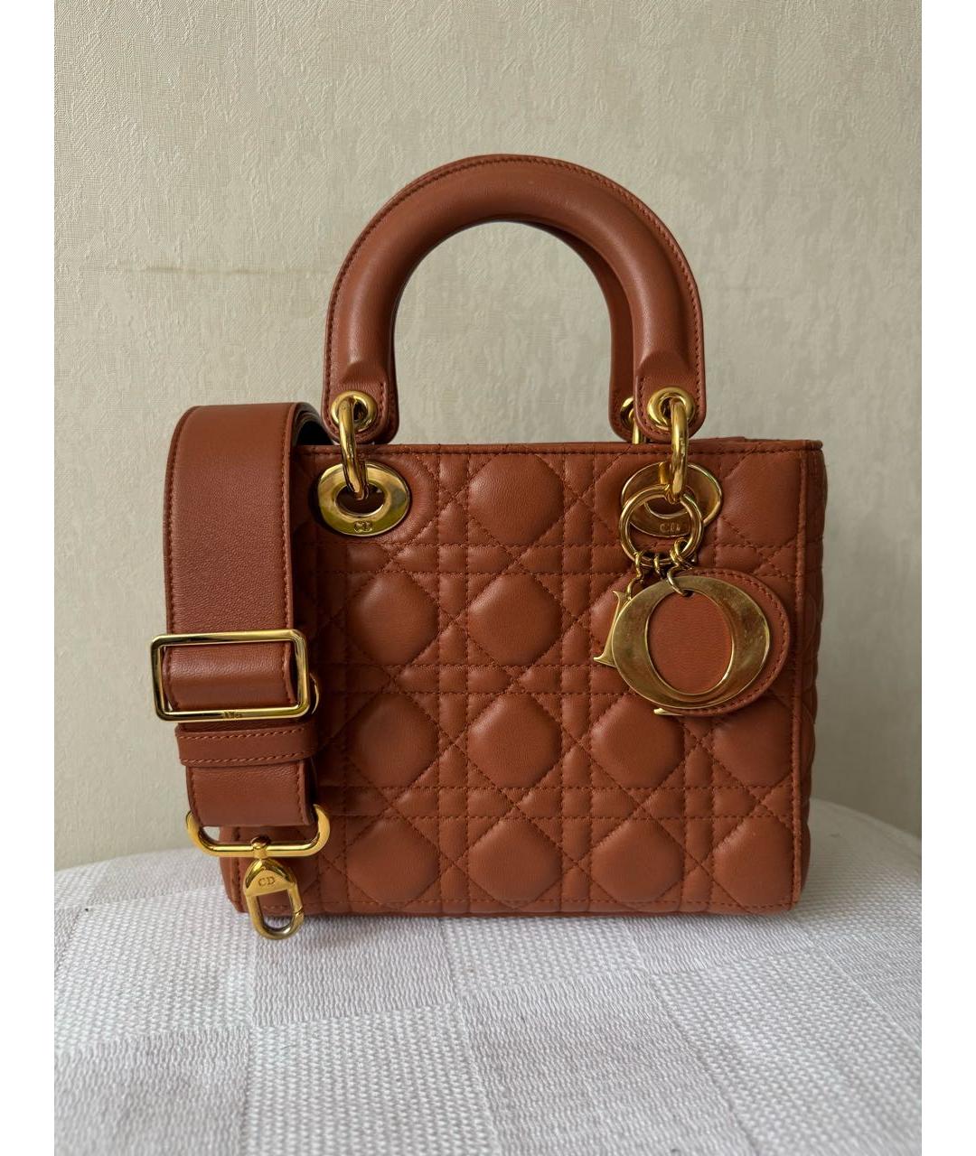 CHRISTIAN DIOR Кожаная сумка с короткими ручками, фото 9