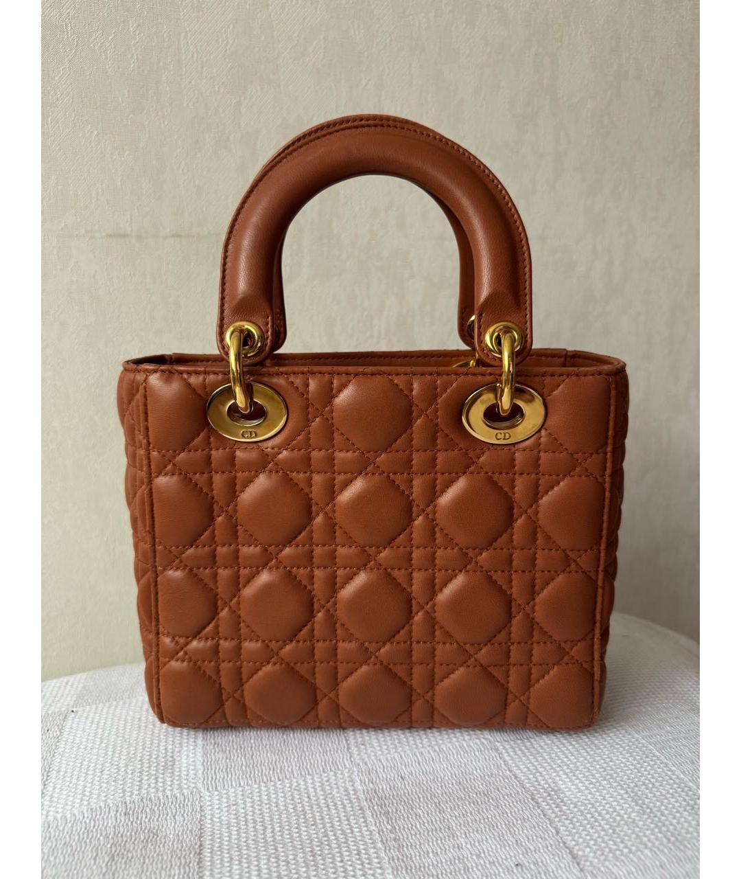 CHRISTIAN DIOR Кожаная сумка с короткими ручками, фото 2