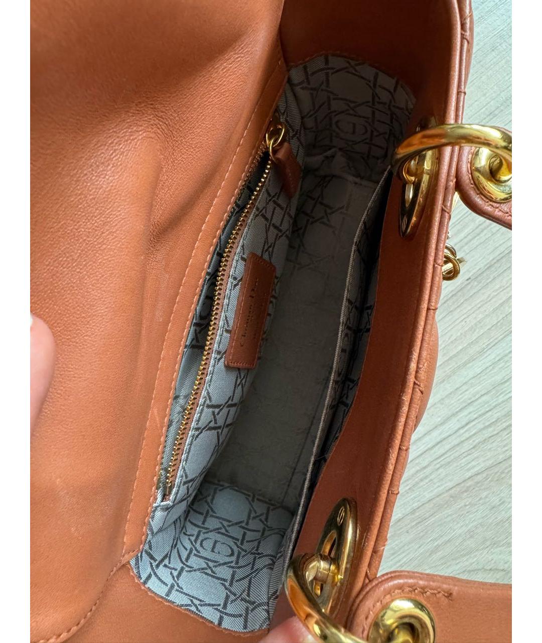 CHRISTIAN DIOR Кожаная сумка с короткими ручками, фото 7