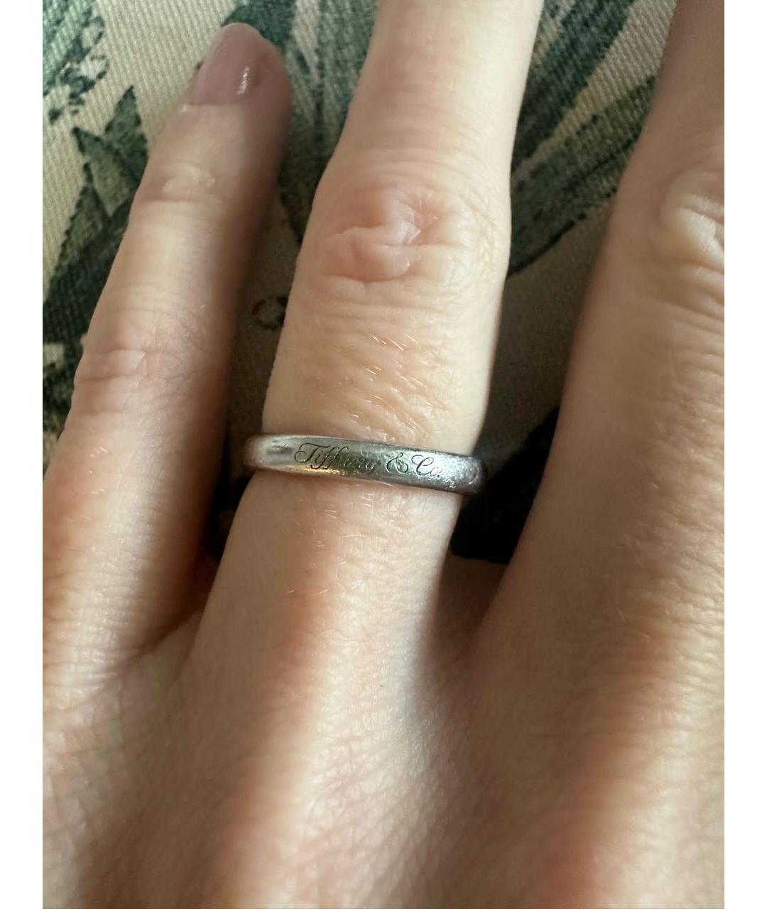 TIFFANY&CO Серебряное платиновое кольцо, фото 2