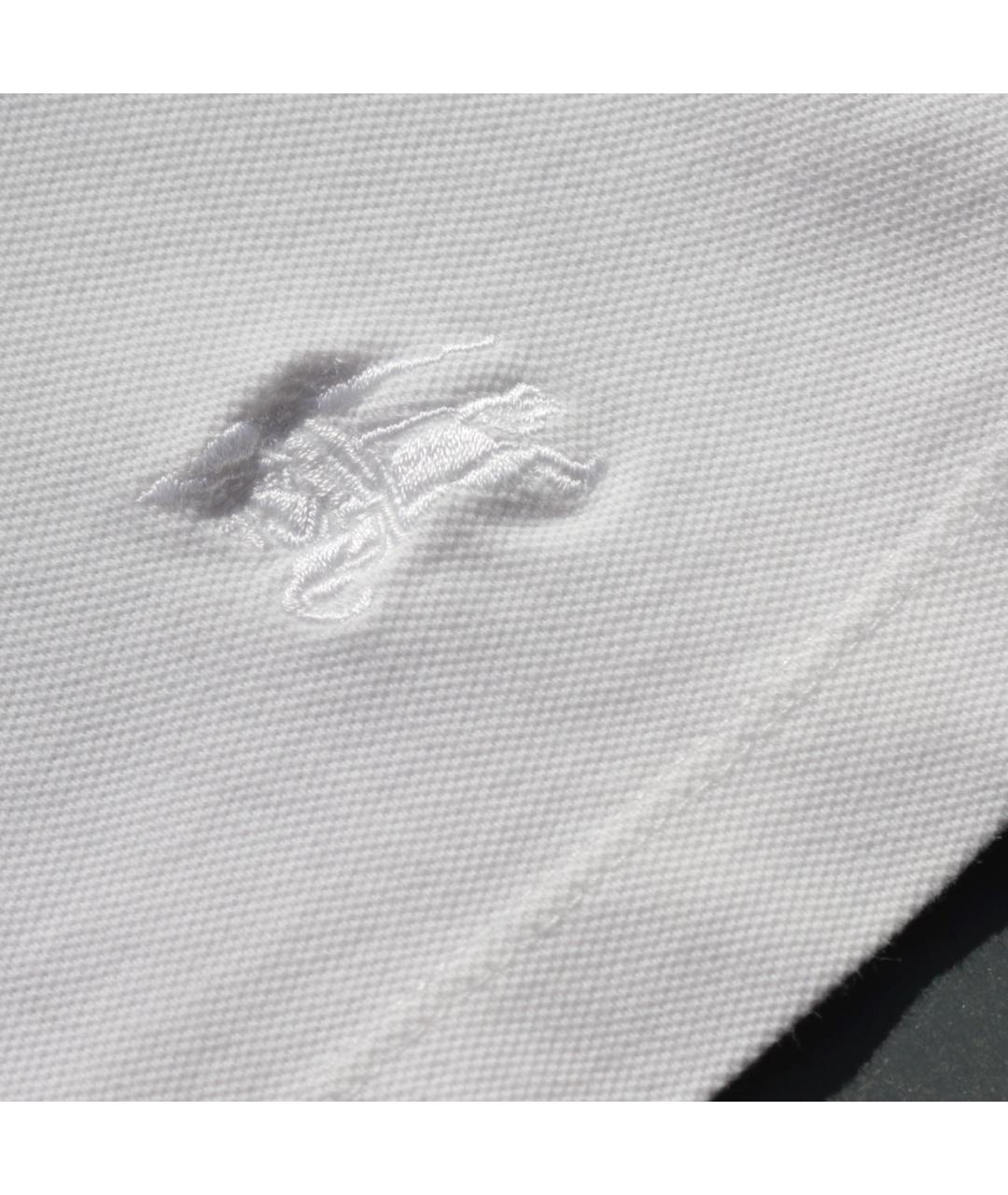 BURBERRY Белая хлопковая футболка, фото 6