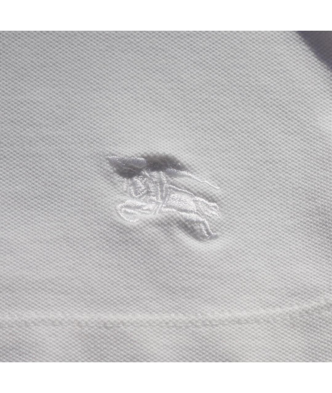 BURBERRY Белая хлопковая футболка, фото 7