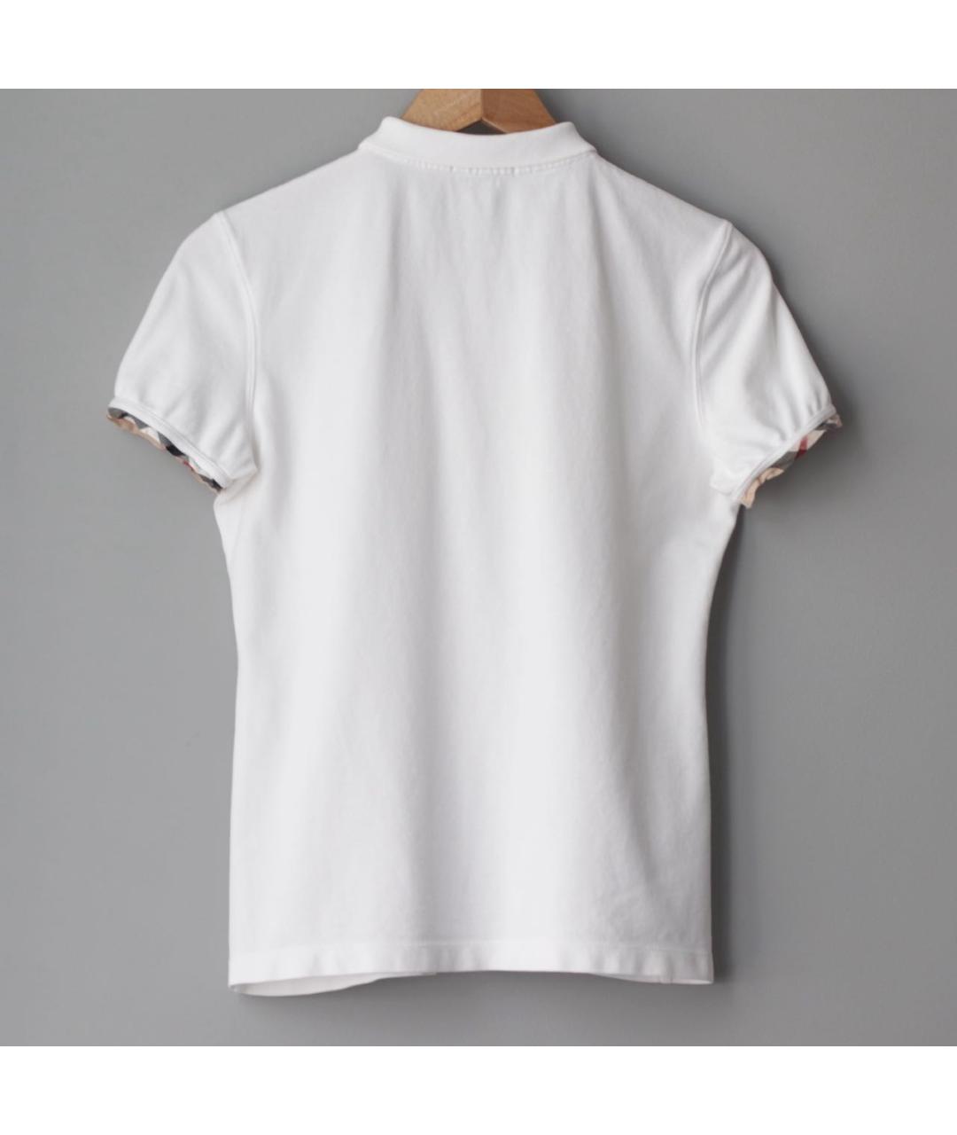 BURBERRY Белая хлопковая футболка, фото 2