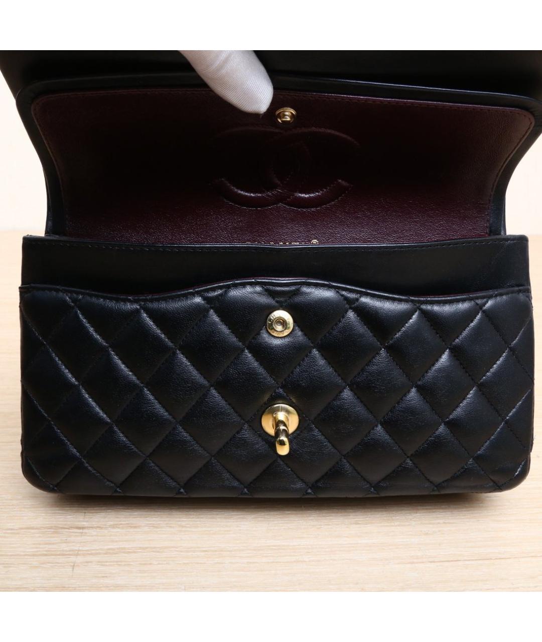 CHANEL Черная кожаная сумка через плечо, фото 4