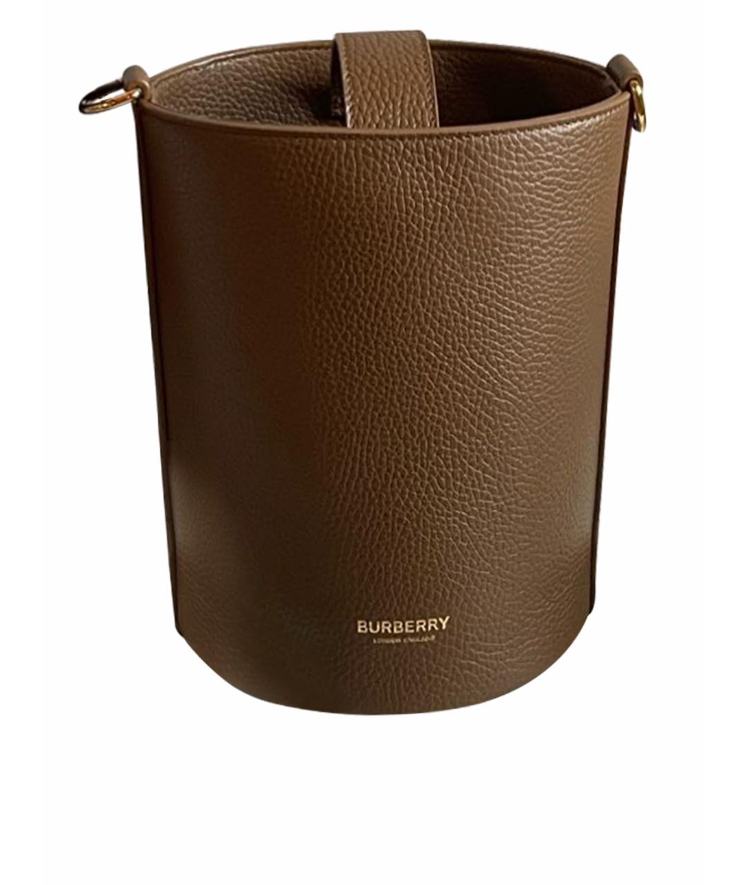 BURBERRY Коричневая кожаная сумка через плечо, фото 1