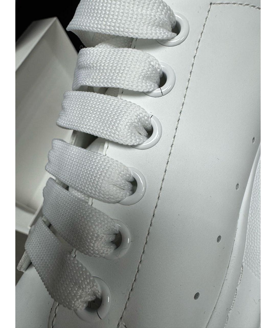 ALEXANDER MCQUEEN Белые кожаные низкие кроссовки / кеды, фото 7