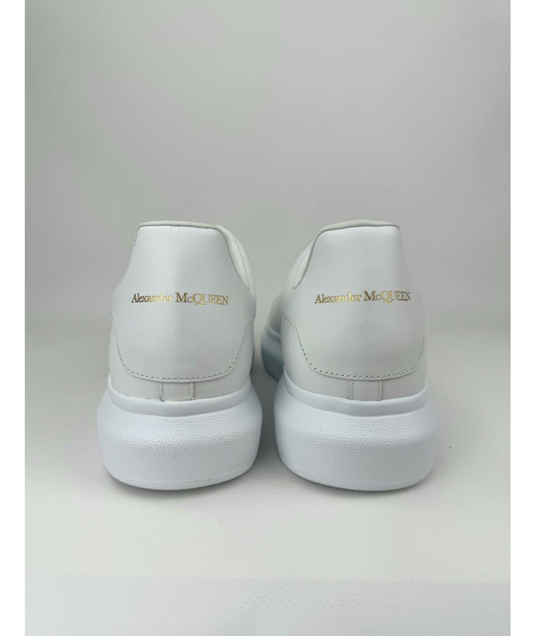 ALEXANDER MCQUEEN Белые кожаные низкие кроссовки / кеды, фото 4