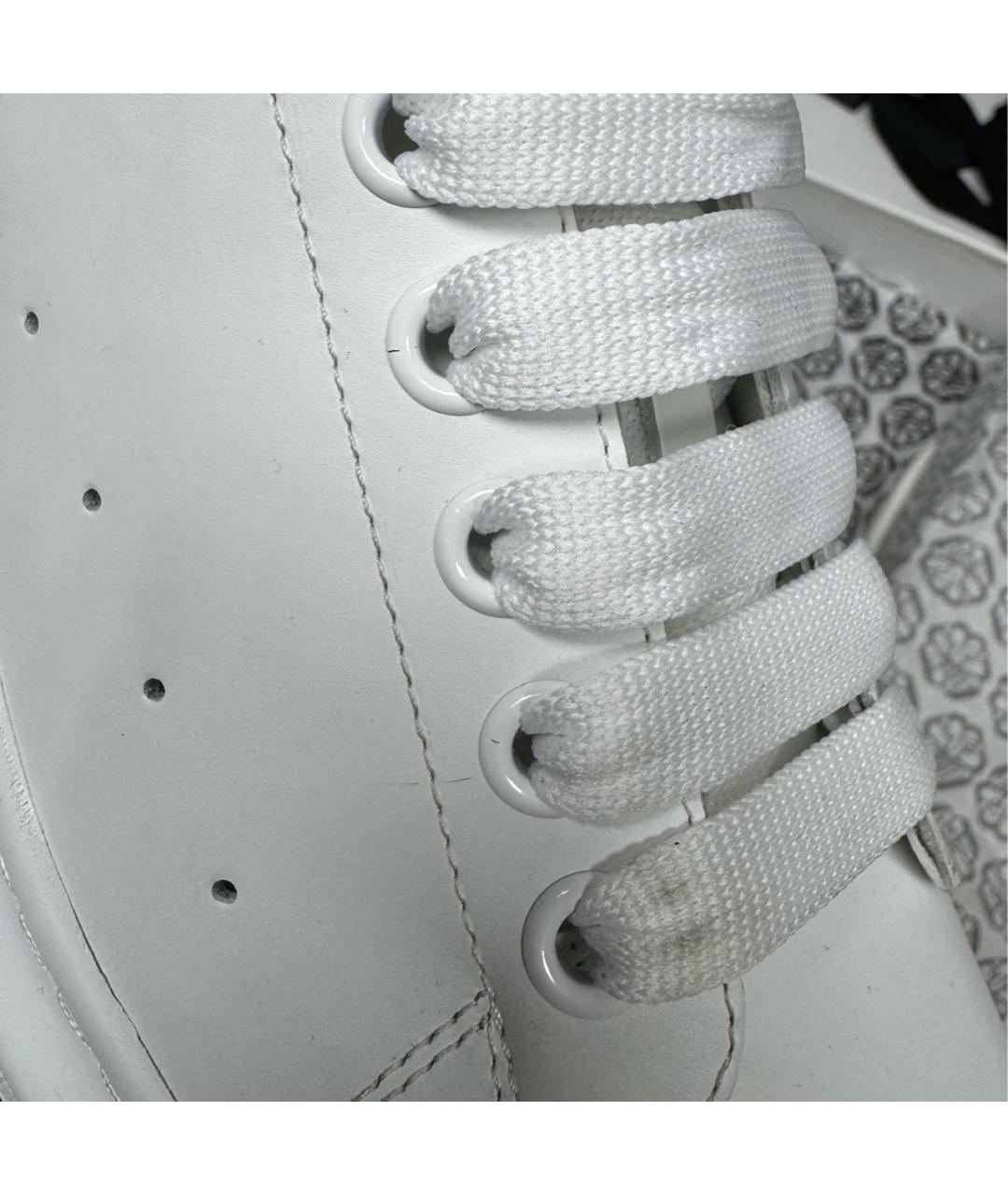 ALEXANDER MCQUEEN Белые кожаные низкие кроссовки / кеды, фото 6