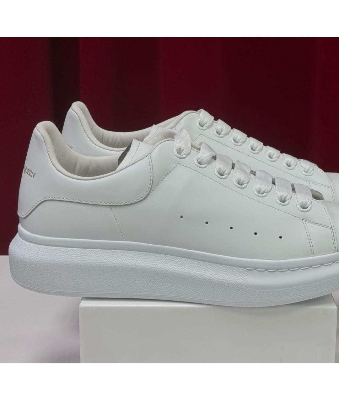 ALEXANDER MCQUEEN Белые кожаные низкие кроссовки / кеды, фото 5