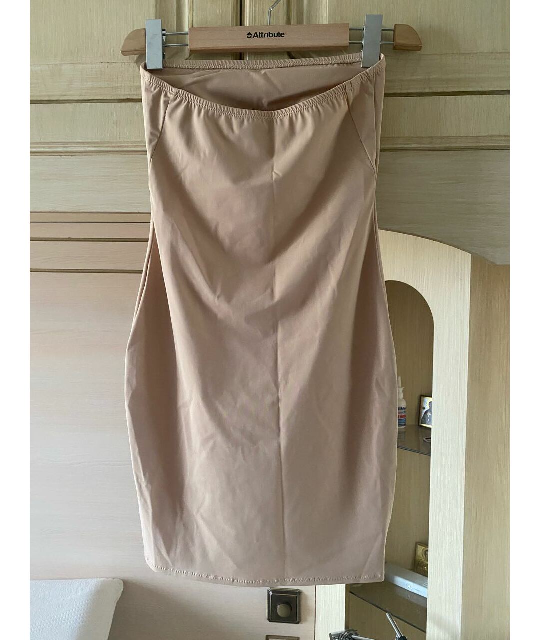 FLEUR DU MAL Бежевое полиамидовое повседневное платье, фото 2