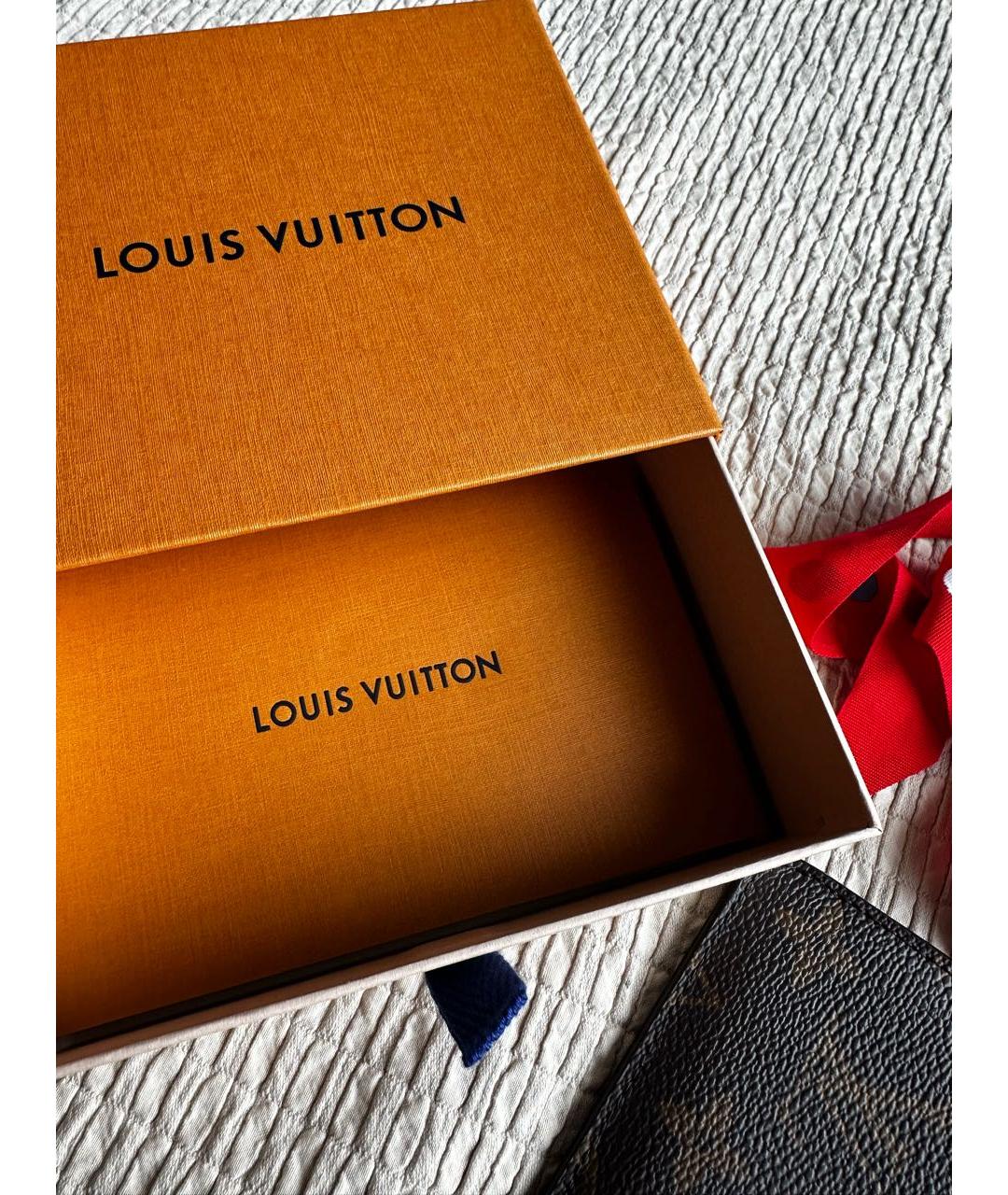 LOUIS VUITTON Коричневый кардхолдер, фото 3