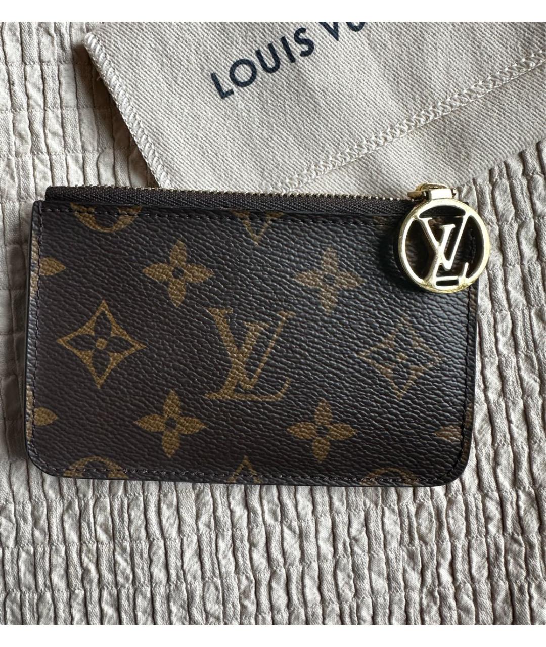 LOUIS VUITTON Коричневый кардхолдер, фото 2
