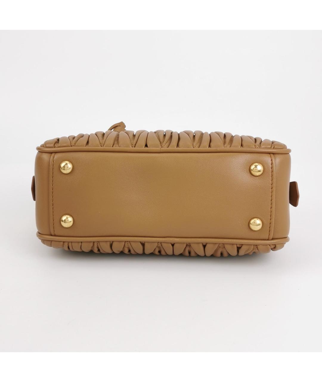 MIU MIU Коричневая кожаная сумка тоут, фото 5