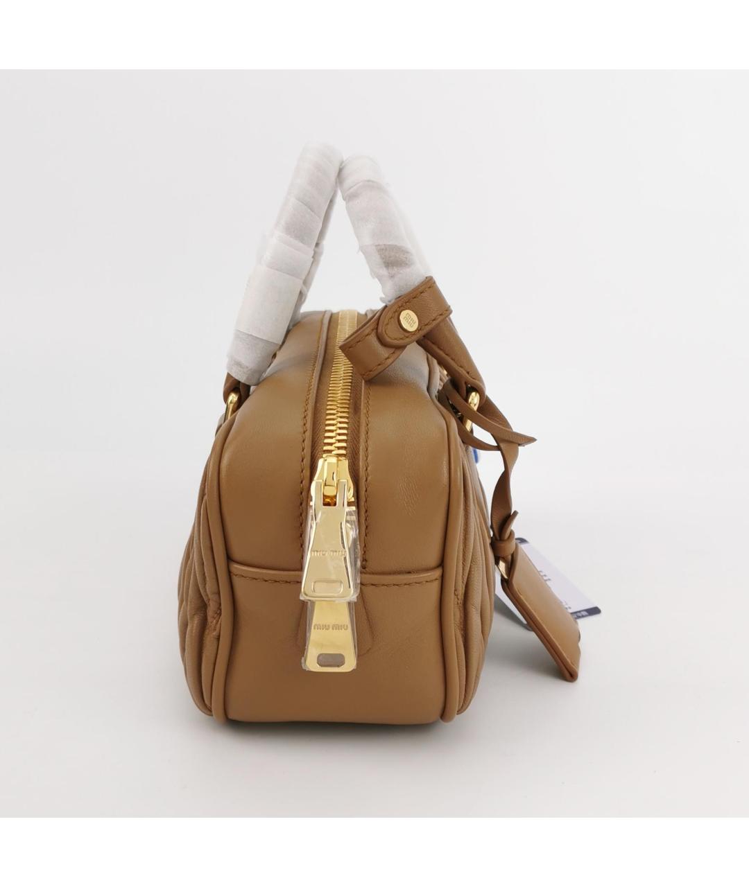 MIU MIU Коричневая кожаная сумка тоут, фото 2