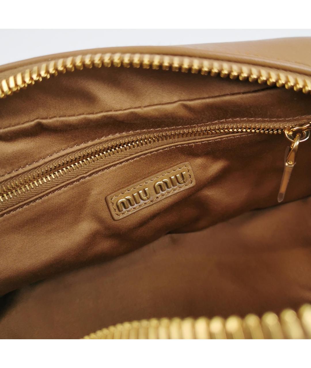 MIU MIU Коричневая кожаная сумка тоут, фото 4