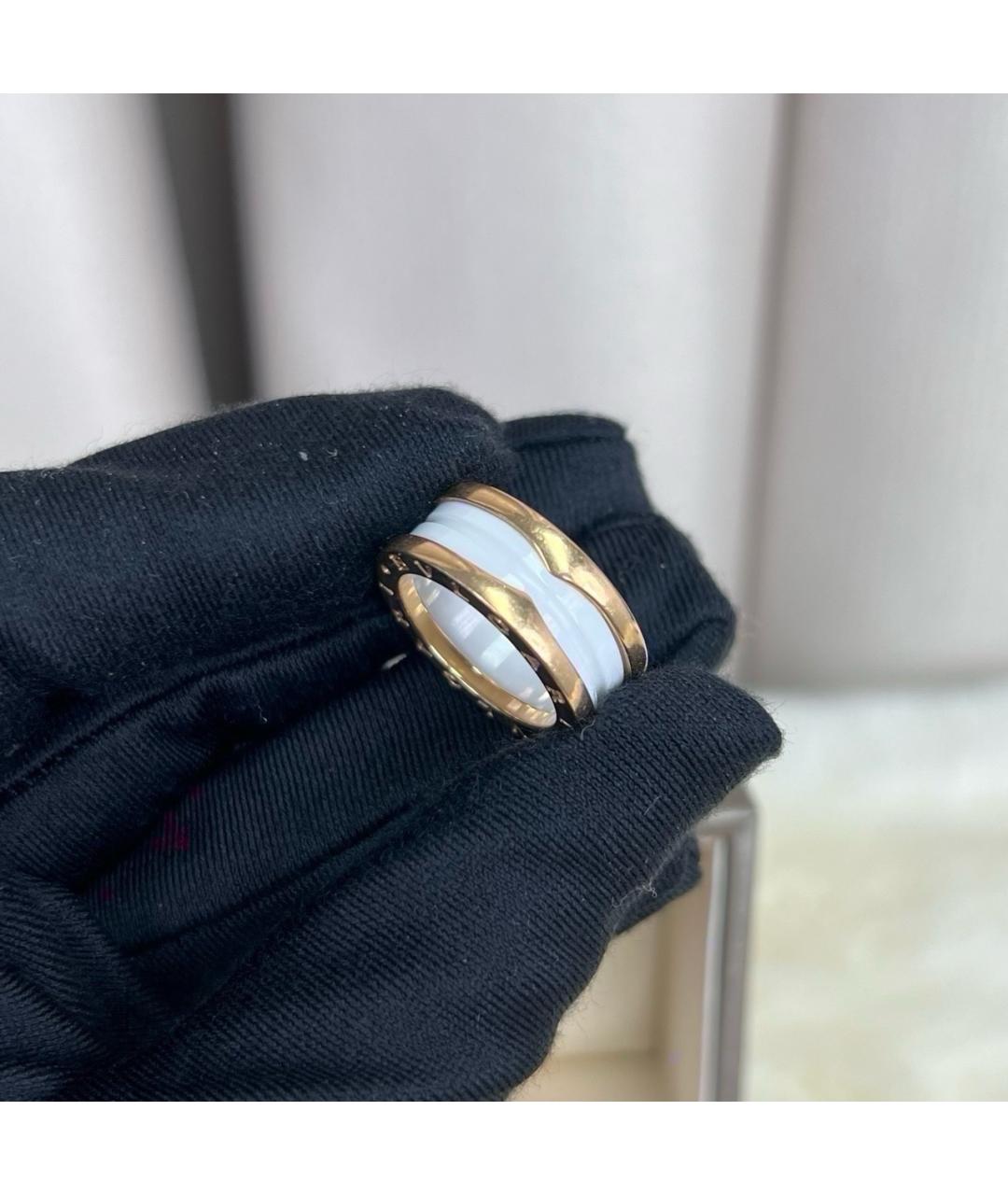 BVLGARI Белое кольцо из розового золота, фото 4