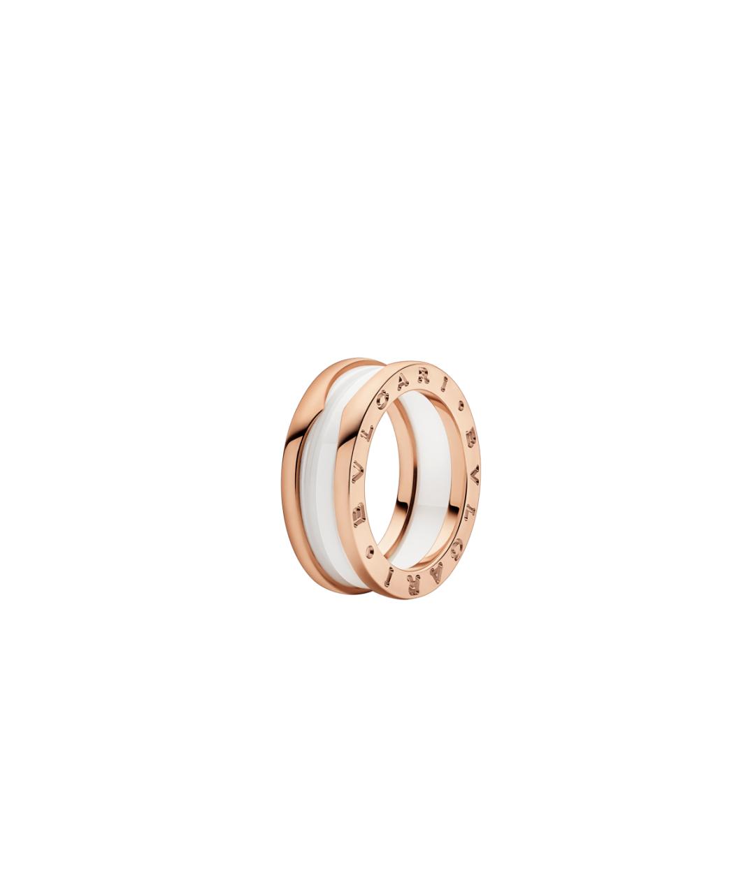 BVLGARI Белое кольцо из розового золота, фото 1