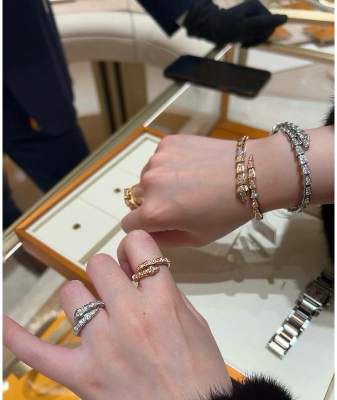 BVLGARI Серебряное кольцо из белого золота, фото 6