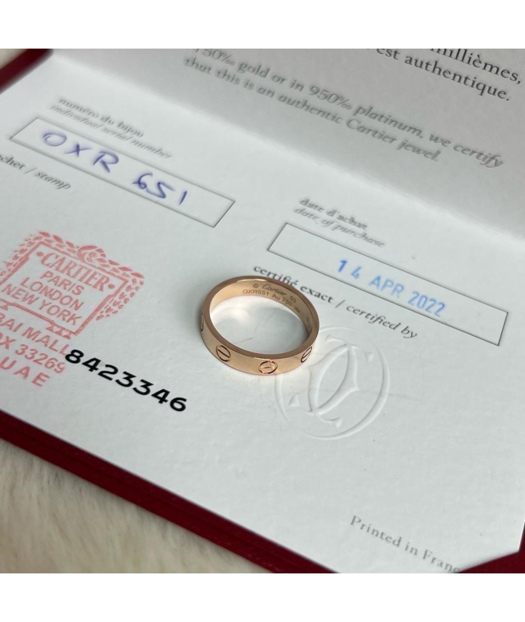 CARTIER Золотое кольцо из розового золота, фото 4