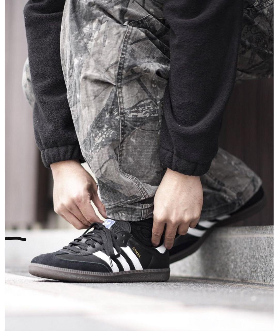 ADIDAS Черные кожаные низкие кроссовки / кеды, фото 6