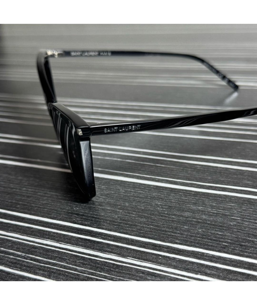 SAINT LAURENT Черные пластиковые солнцезащитные очки, фото 3