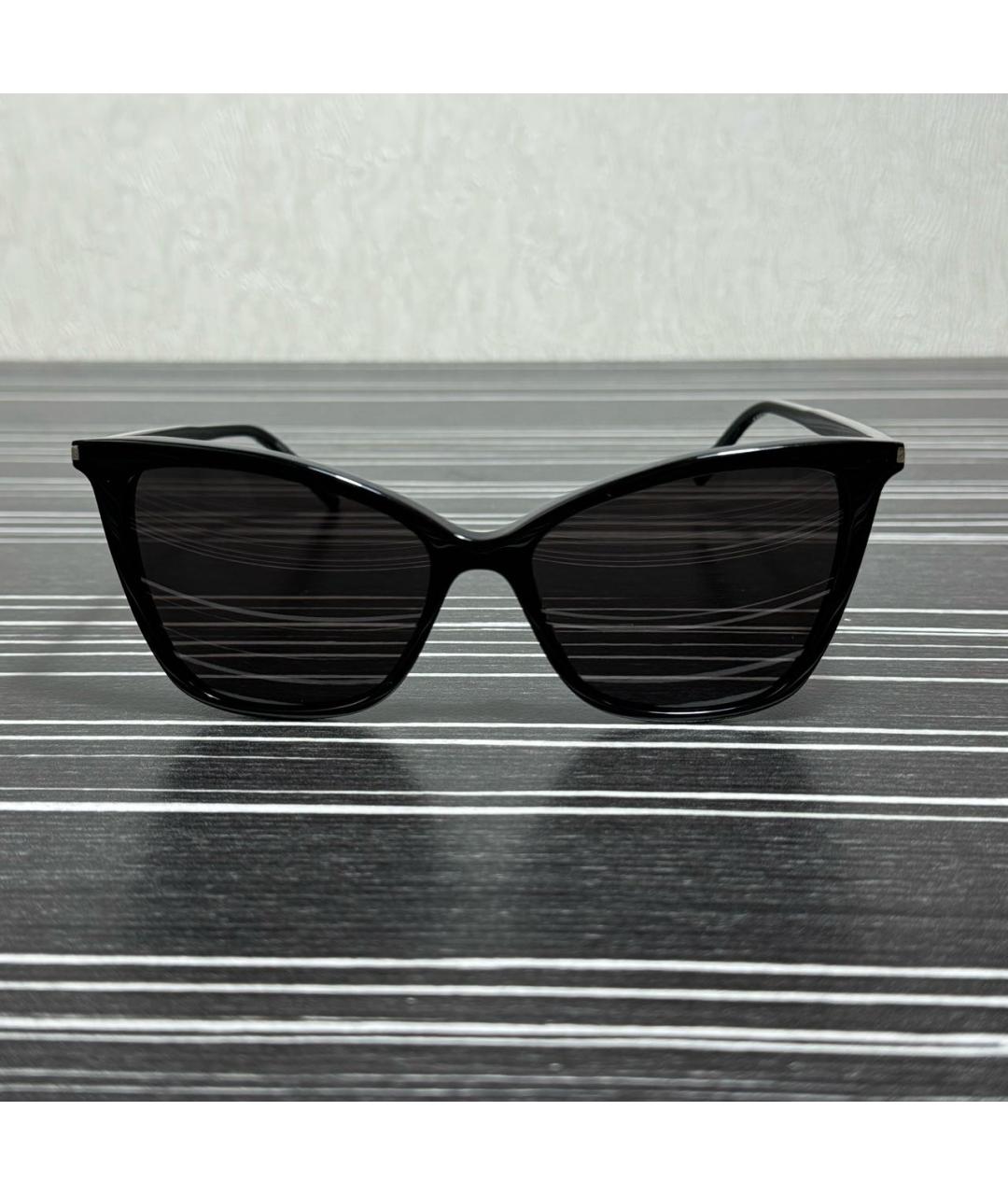 SAINT LAURENT Черные пластиковые солнцезащитные очки, фото 6
