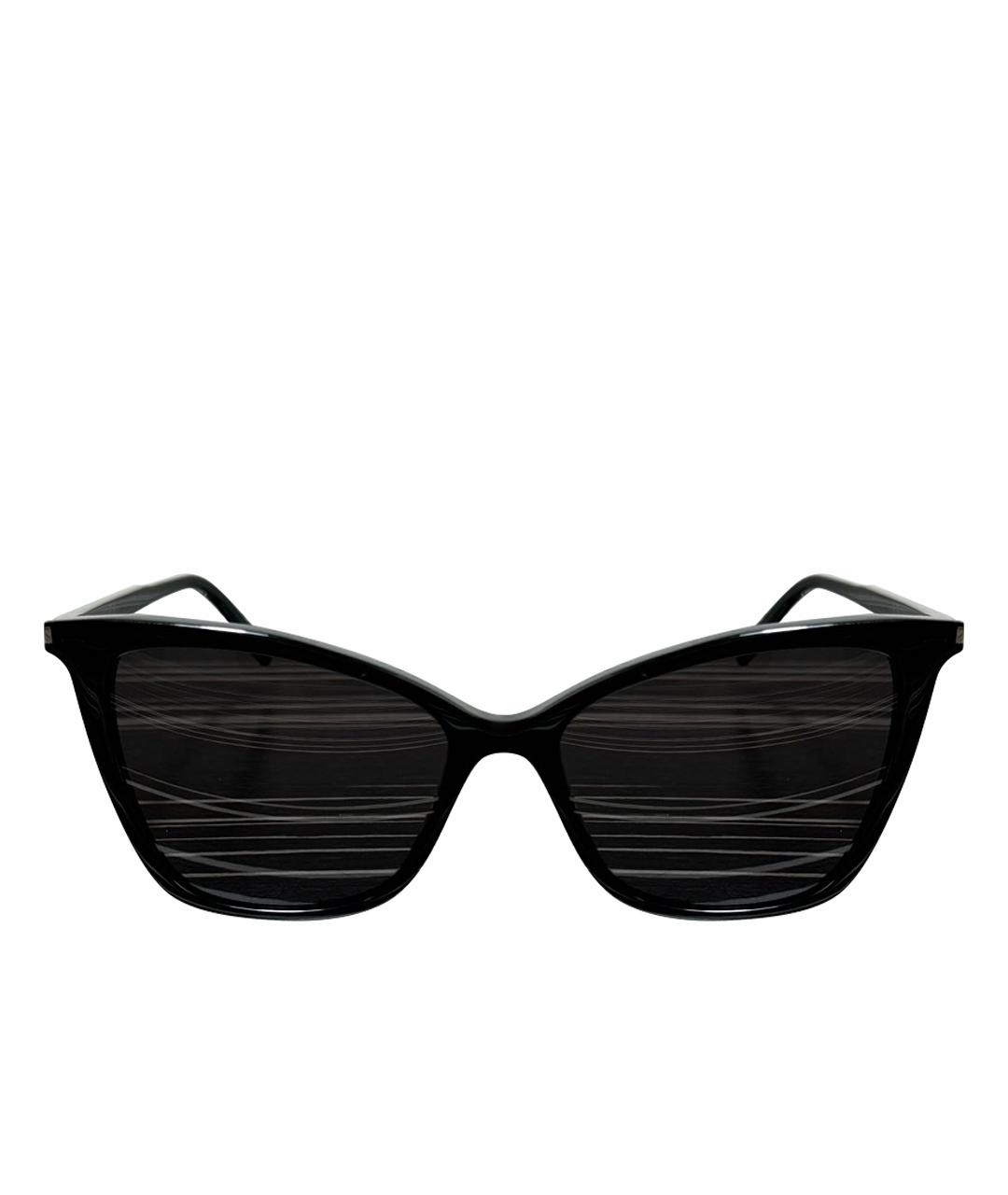 SAINT LAURENT Черные пластиковые солнцезащитные очки, фото 1