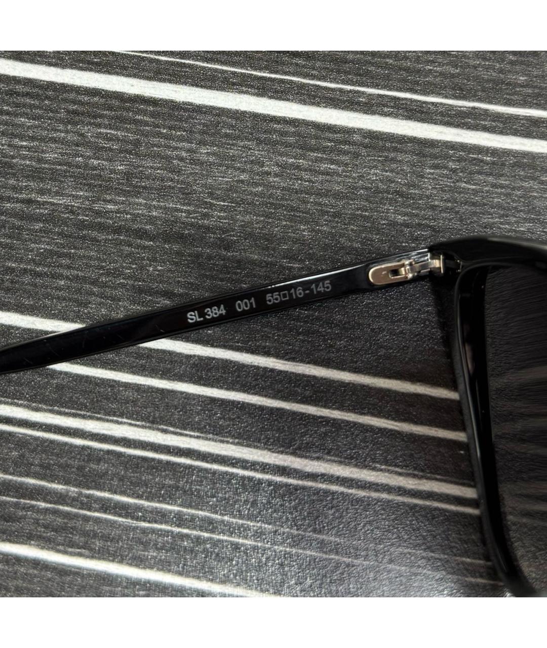 SAINT LAURENT Черные пластиковые солнцезащитные очки, фото 4