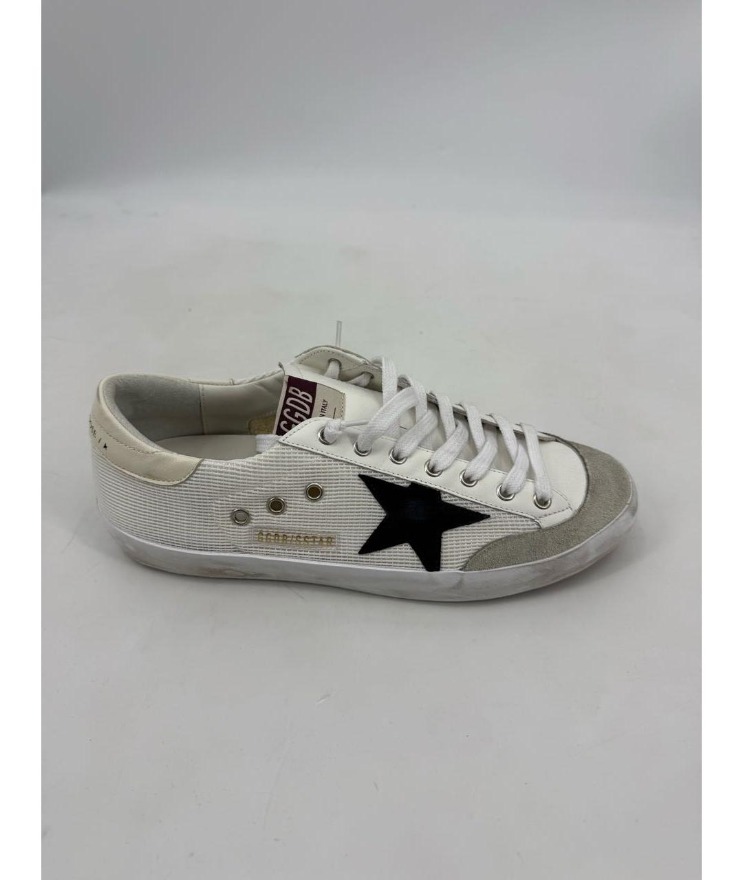 GOLDEN GOOSE DELUXE BRAND Белые текстильные низкие кроссовки / кеды, фото 6