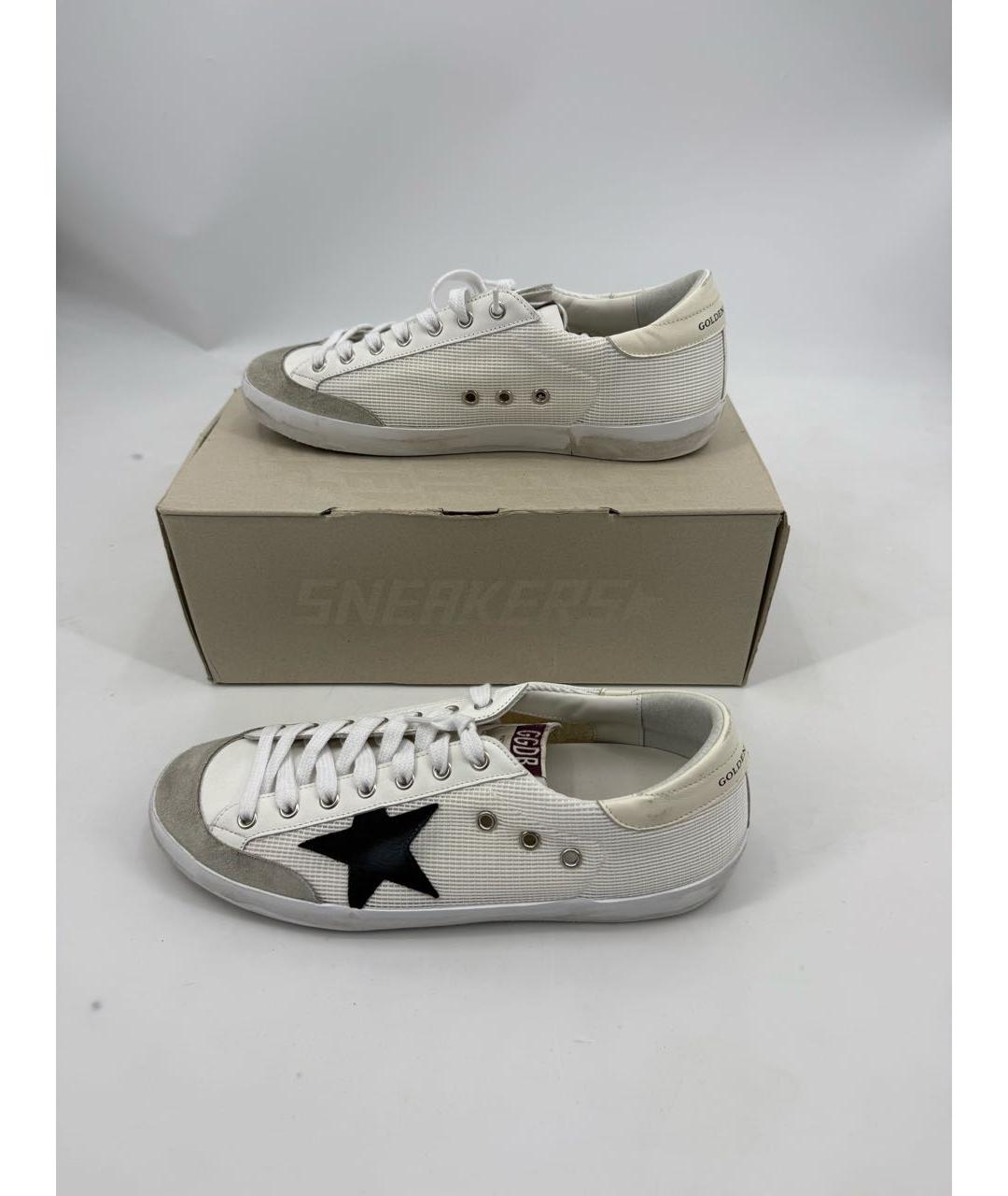 GOLDEN GOOSE DELUXE BRAND Белые текстильные низкие кроссовки / кеды, фото 5