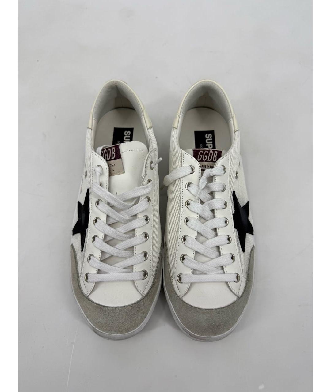 GOLDEN GOOSE DELUXE BRAND Белые текстильные низкие кроссовки / кеды, фото 2