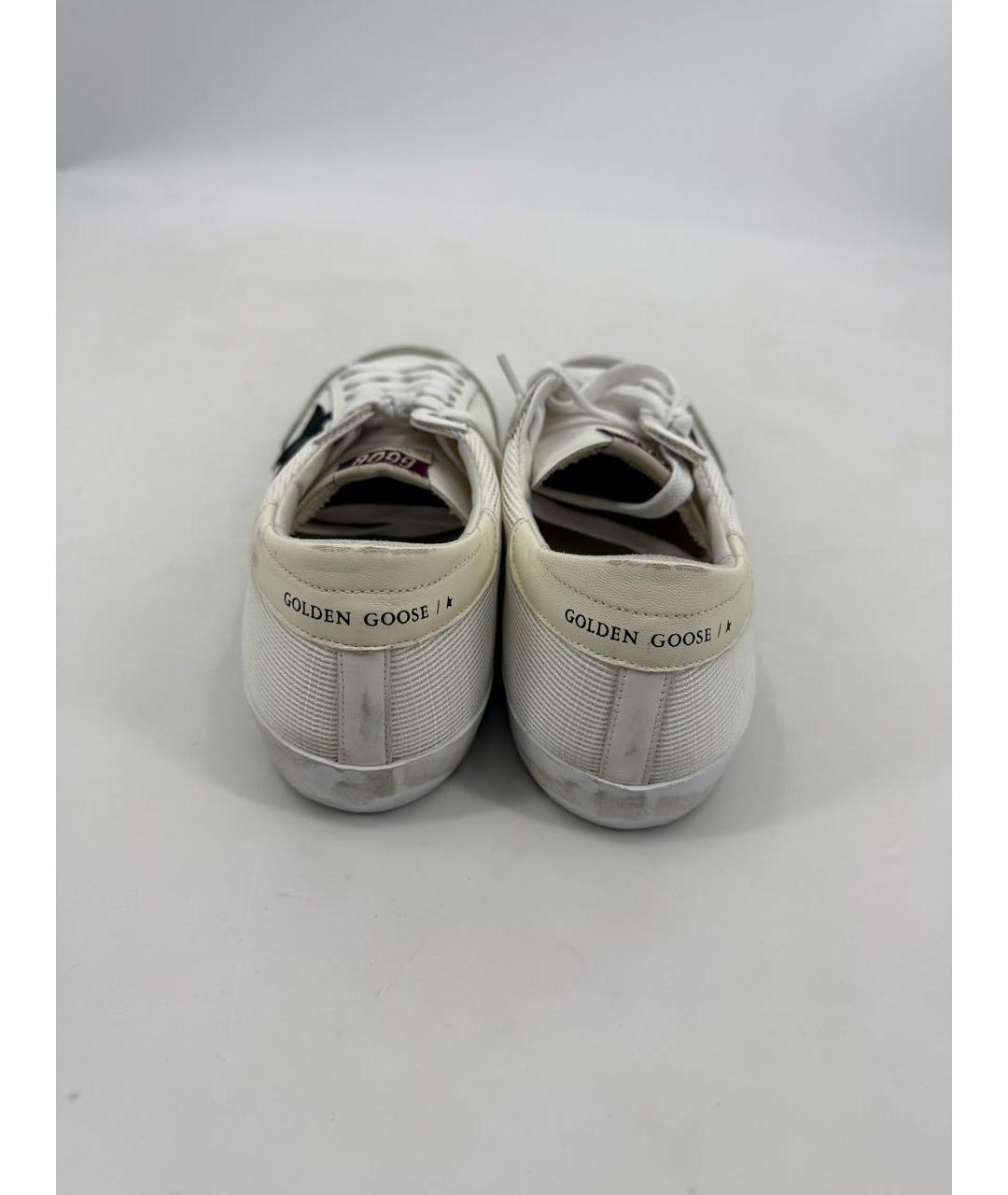 GOLDEN GOOSE DELUXE BRAND Белые текстильные низкие кроссовки / кеды, фото 4