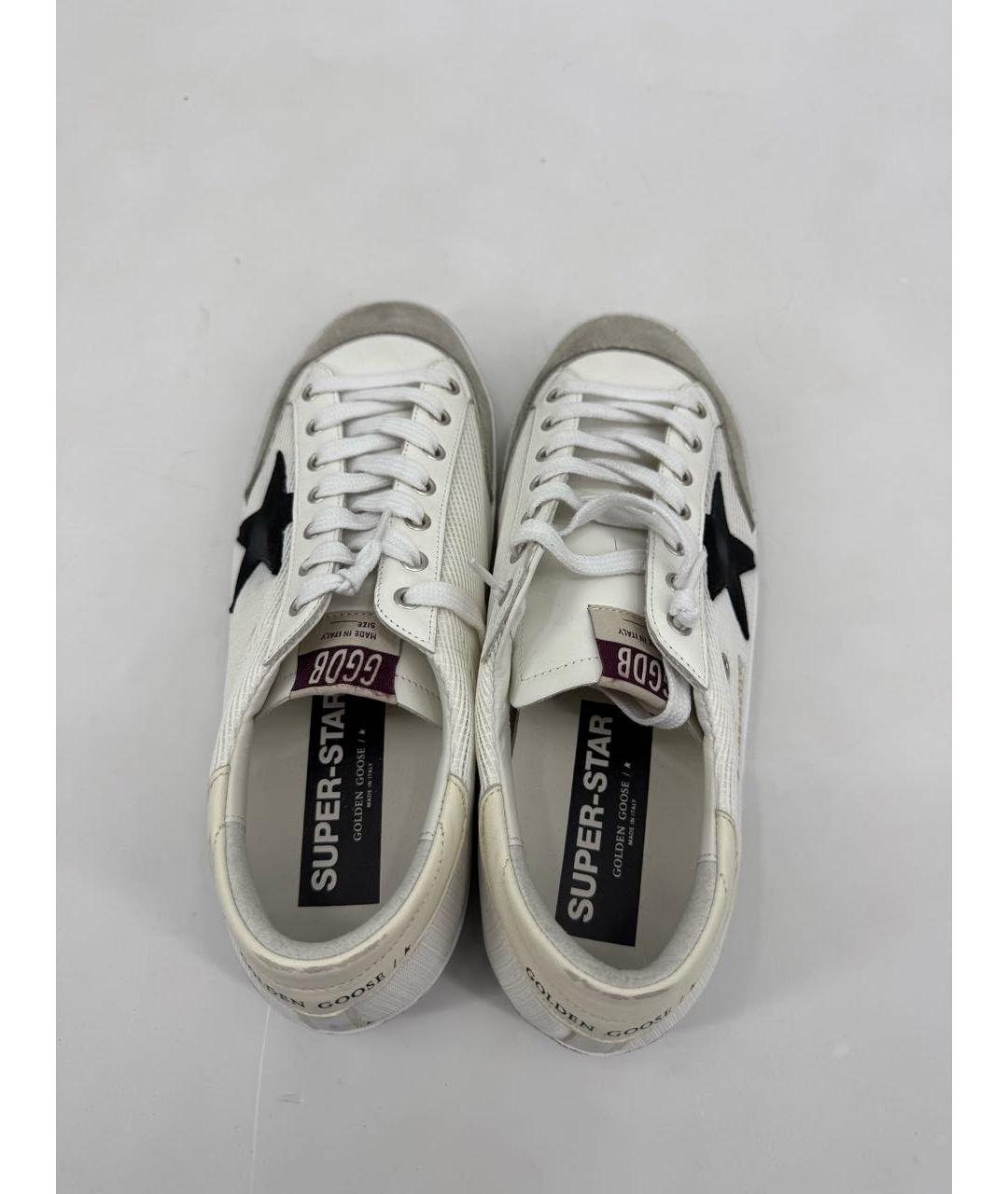 GOLDEN GOOSE DELUXE BRAND Белые текстильные низкие кроссовки / кеды, фото 3