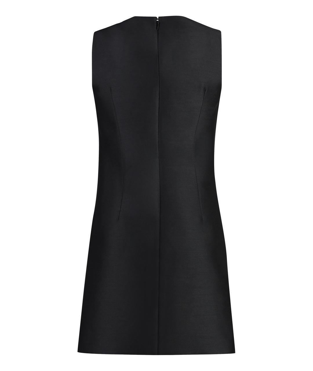 VERSACE Черное шерстяное повседневное платье, фото 2