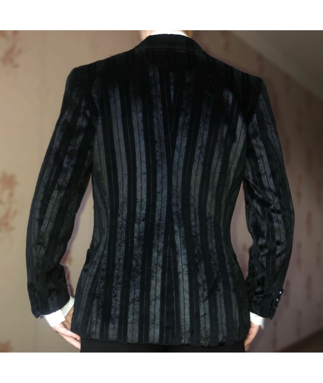 GIANFRANCO FERRE VINTAGE Черный бархатный жакет/пиджак, фото 2