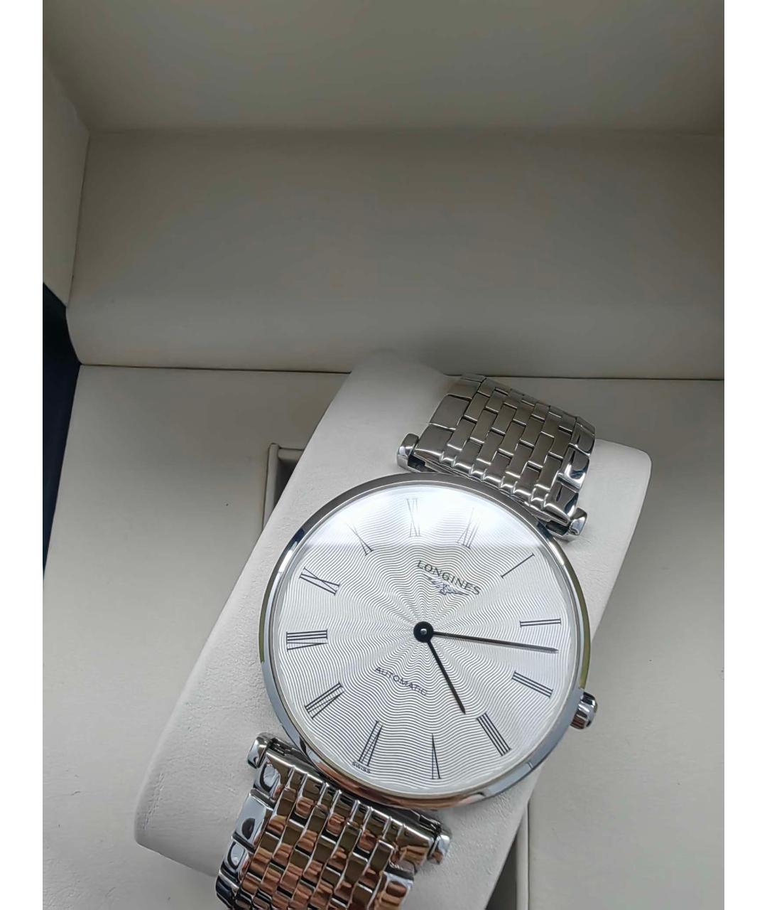 LONGINES Белые металлические часы, фото 4
