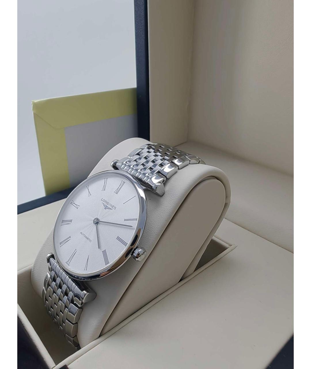 LONGINES Белые металлические часы, фото 3