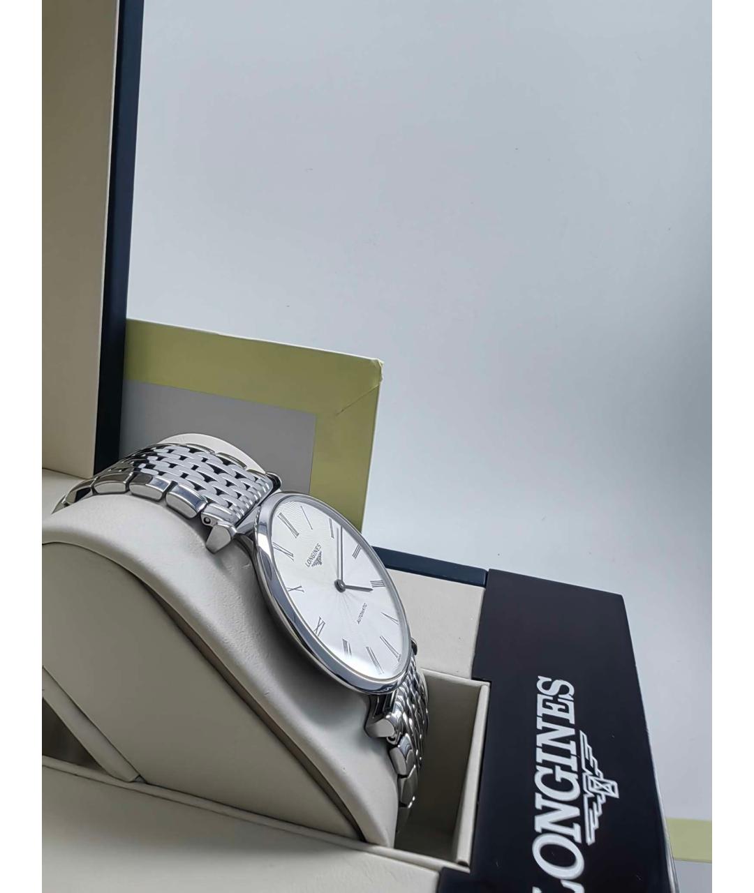 LONGINES Белые металлические часы, фото 5