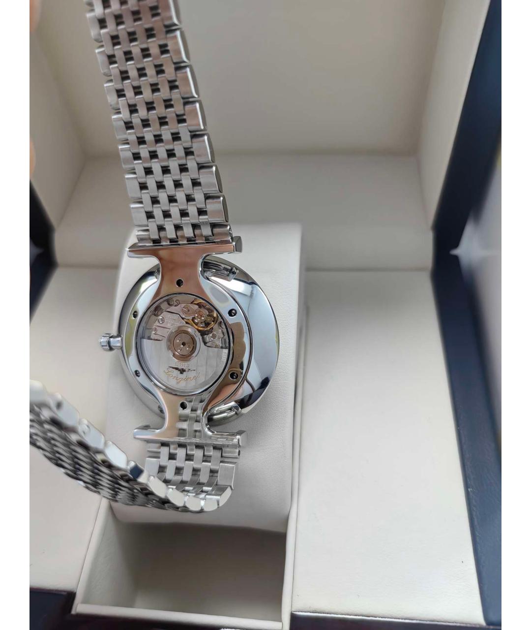 LONGINES Белые металлические часы, фото 6