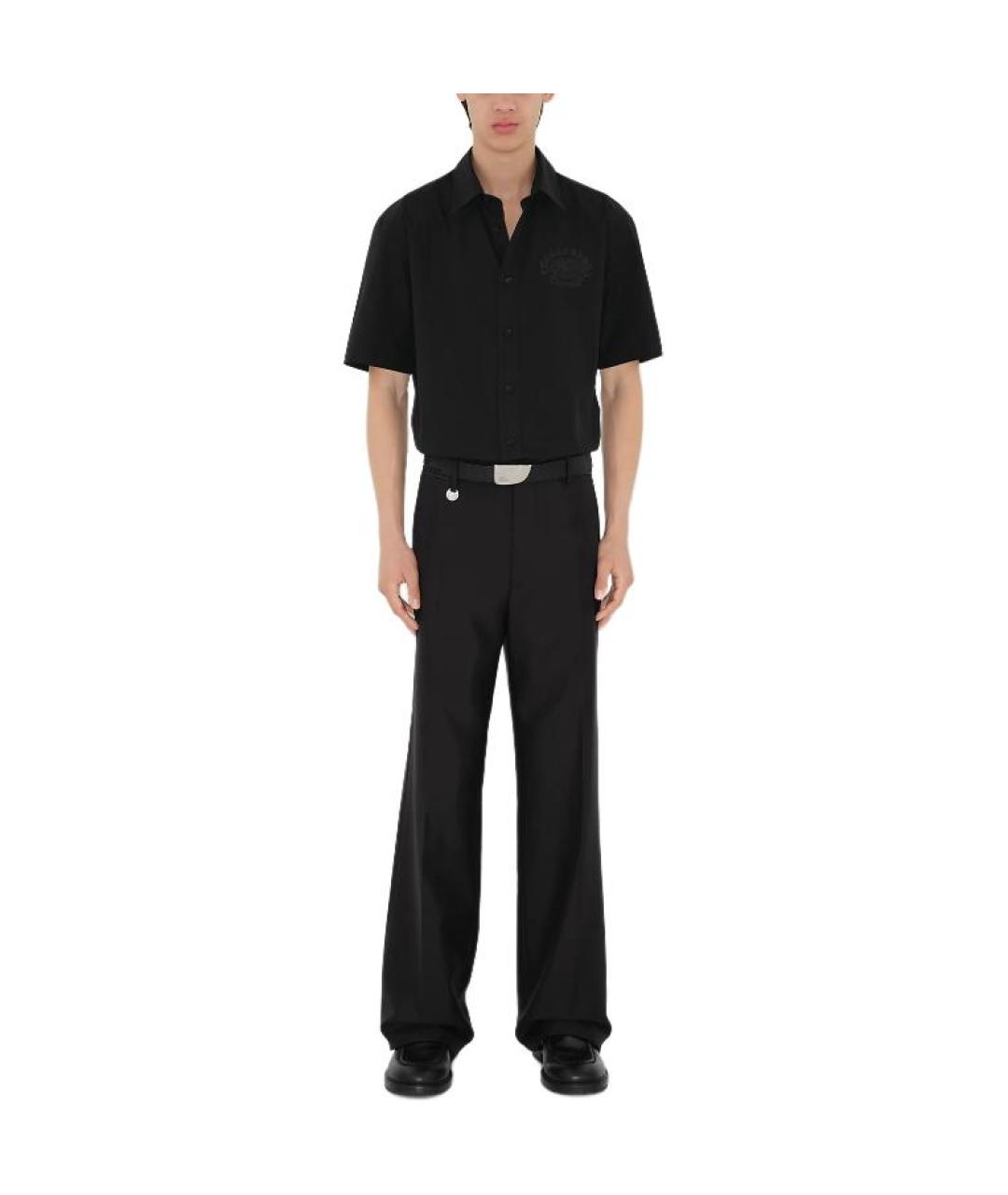 BURBERRY Черная хлопковая кэжуал рубашка, фото 2