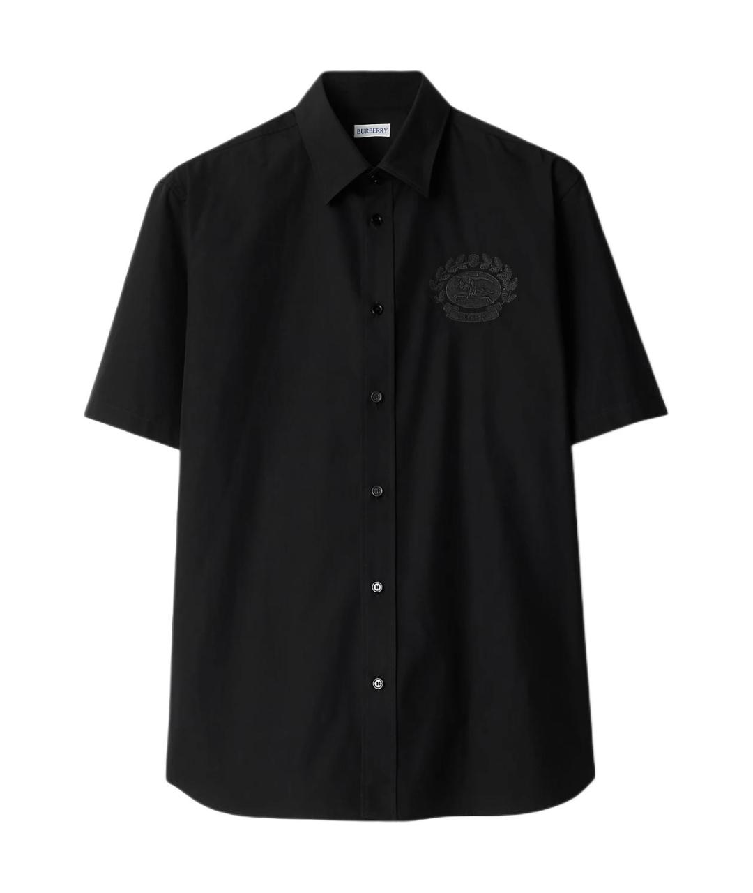 BURBERRY Черная хлопковая кэжуал рубашка, фото 1