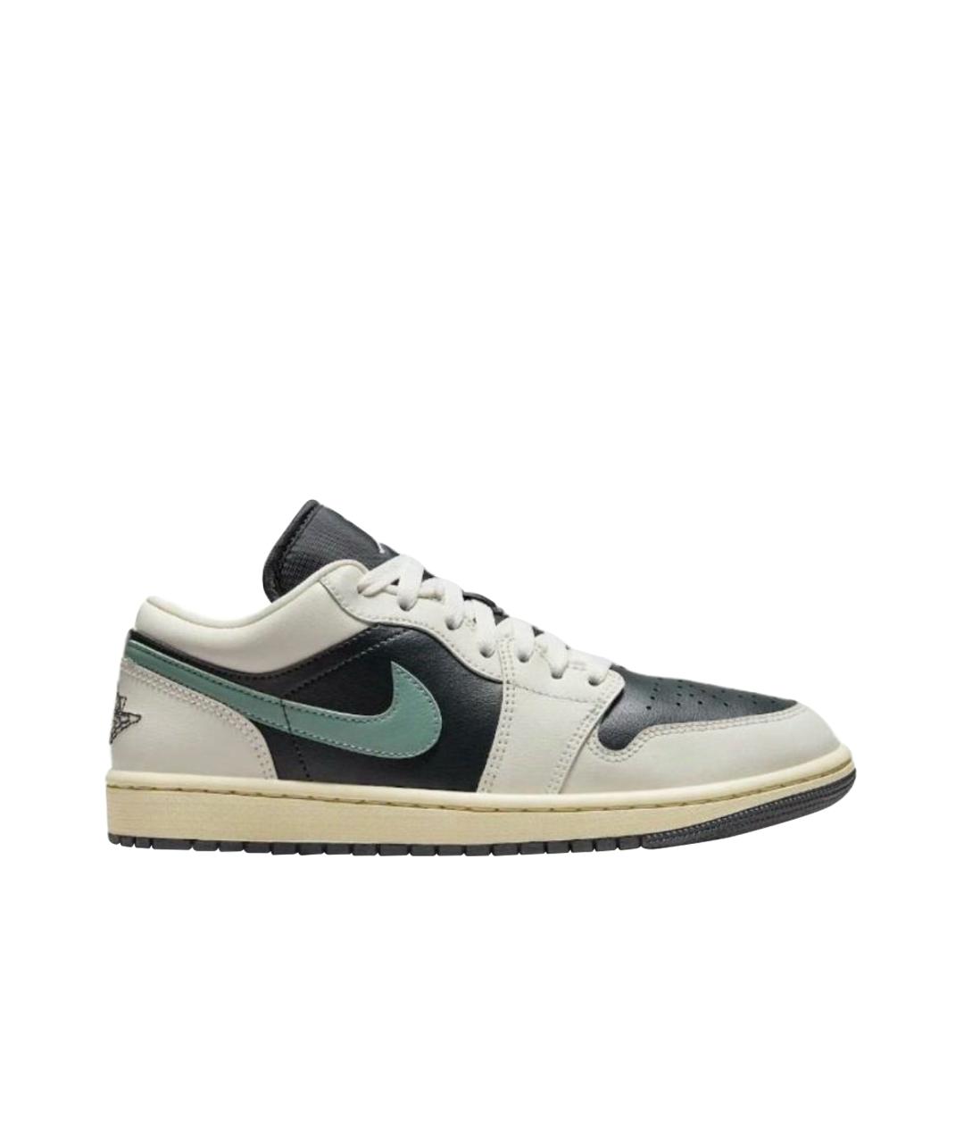 JORDAN Бежевые кожаные кеды, фото 1