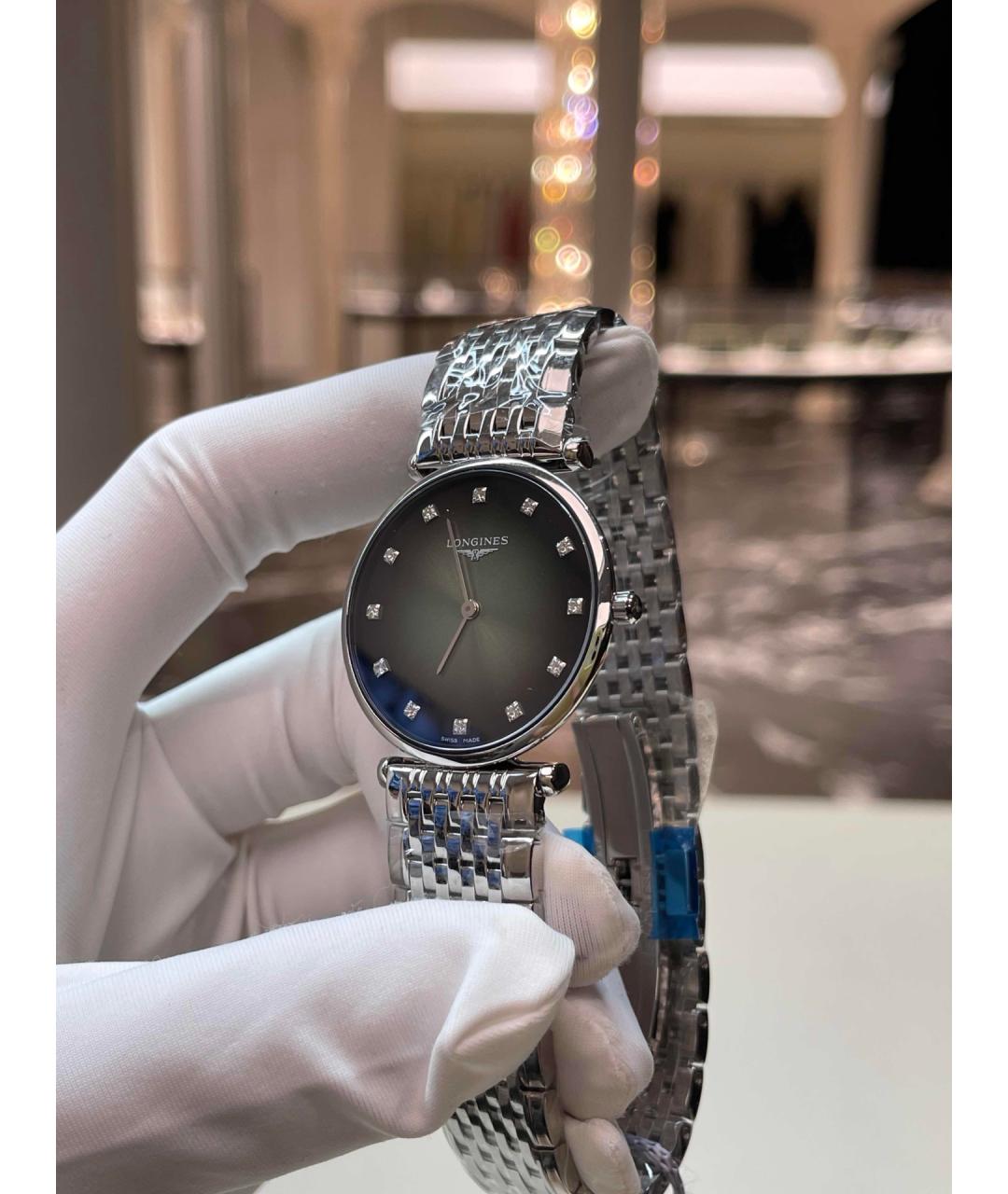 LONGINES Зеленые металлические часы, фото 2