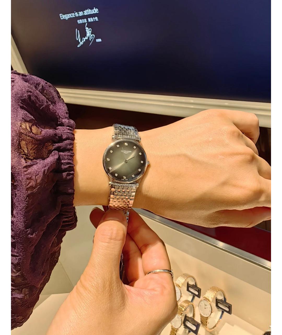 LONGINES Зеленые металлические часы, фото 6